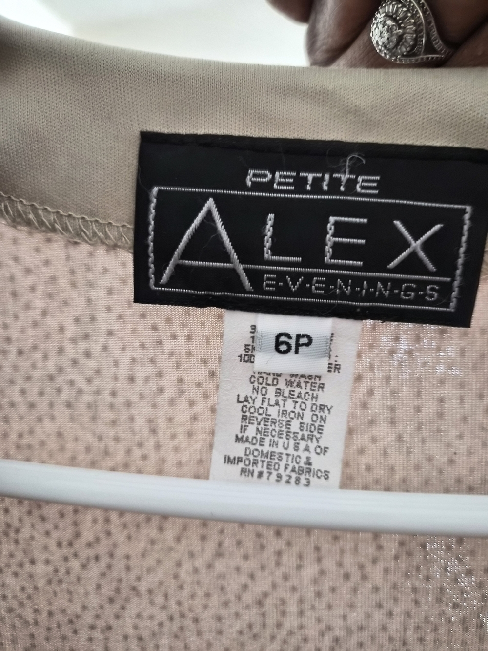 Alex Evenings Petite Blush Pink Dress Top